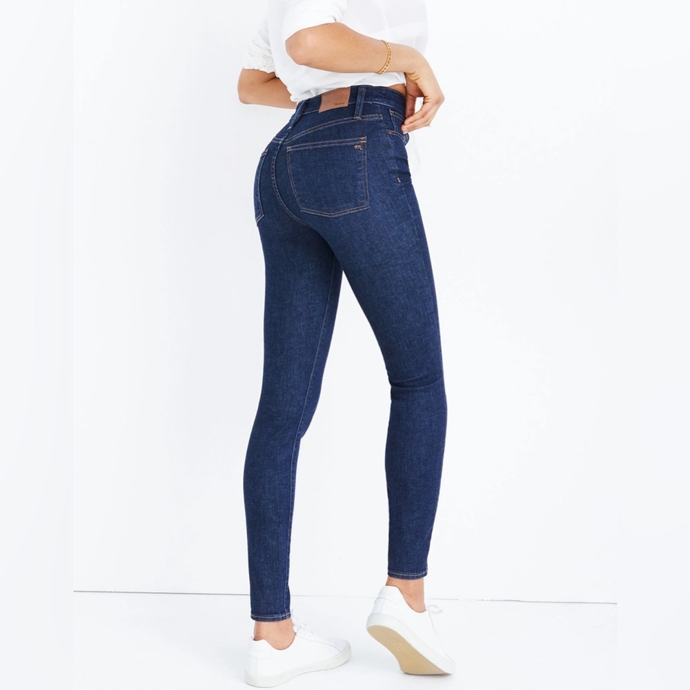 Madewell Blue Skinny Jeans High-Waisted - Picture 3 of 9